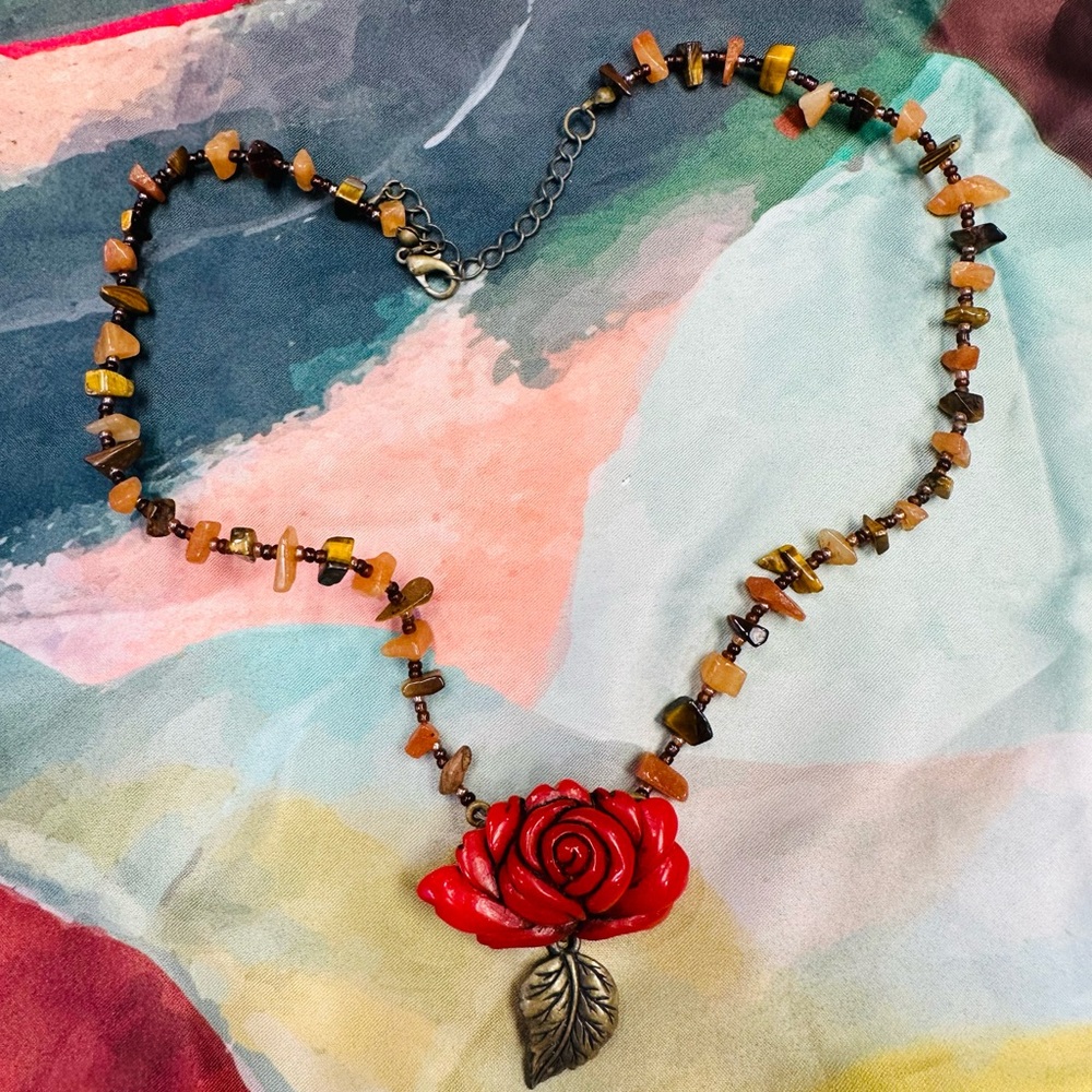Vintage Natural Stone Necklace